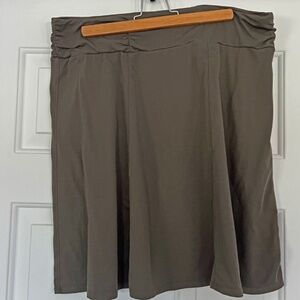 Athleta Skirt Women XL Olive Army Green Sporty Tennis Flare A-line Elastic waist